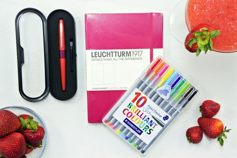 strawberry bullet journal giveaway