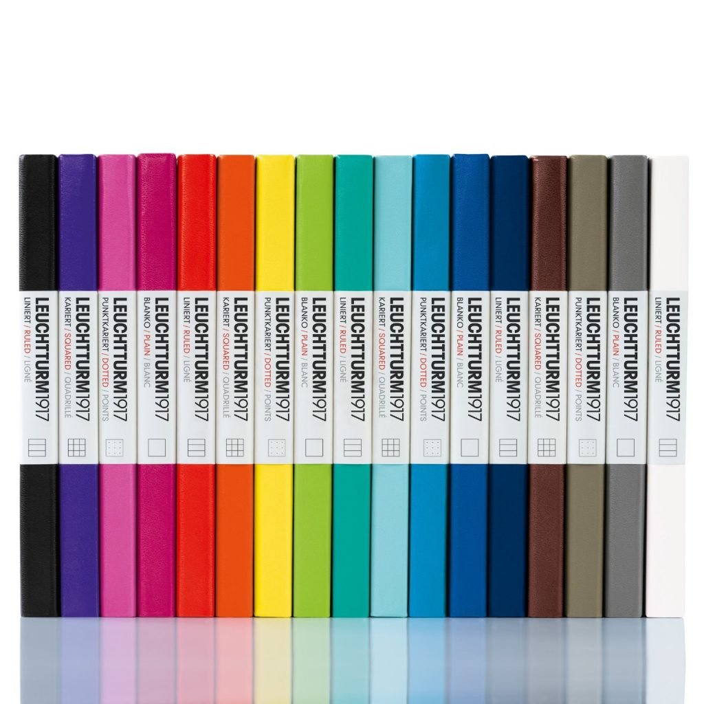 the many color choices of the leuchtturm1917 journal notebook