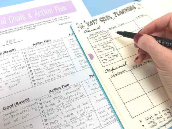 break down your goals into steps with a bullet journal