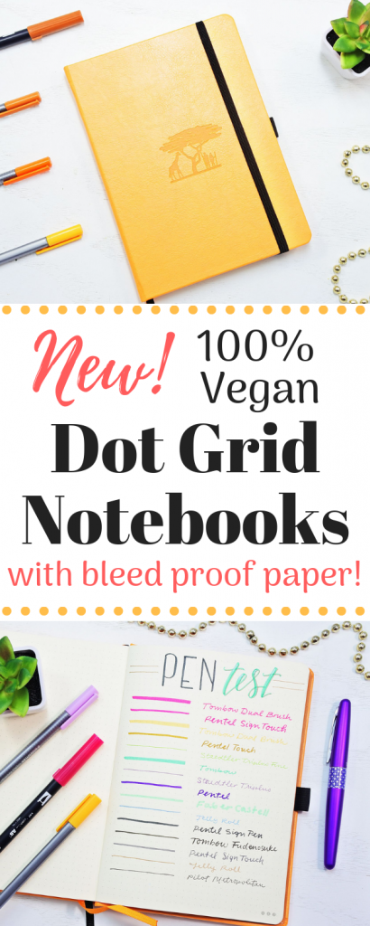 Amazing new dot grid notebooks with bleed proof paper!