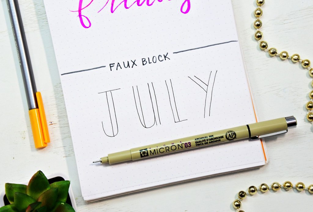 How to draw fancy bullet journal fonts.