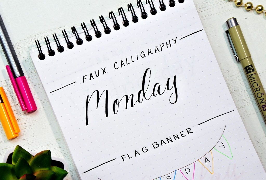 Step by step tutorial for creating faux calligrahphy.