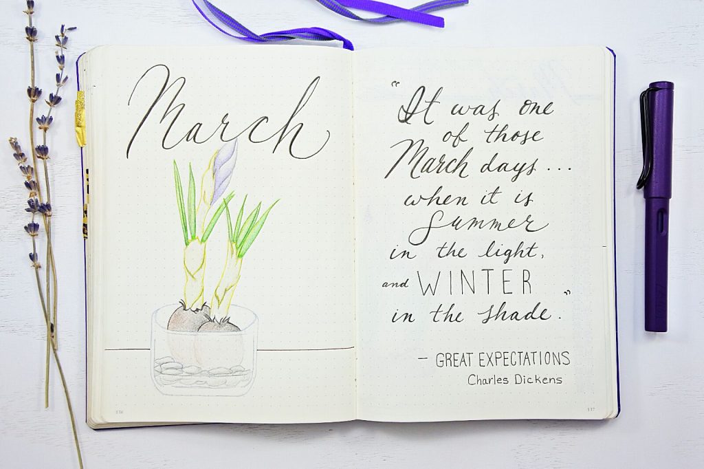 March drawing and quote