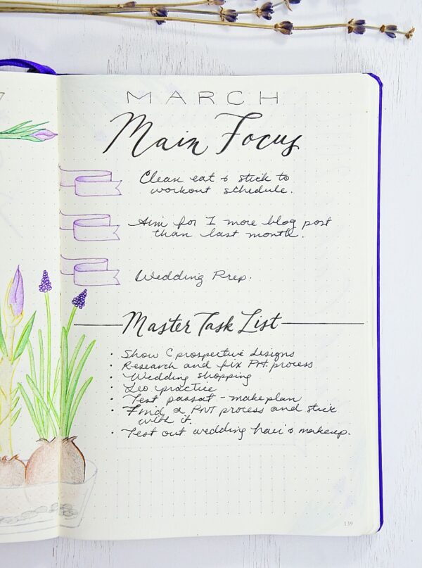 Bullet Journal March Setup with 6 Free Printables ⋆ Sheena of the Journal