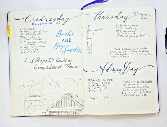 Bullet Journal daily pages - how to start a Bullet Journal
