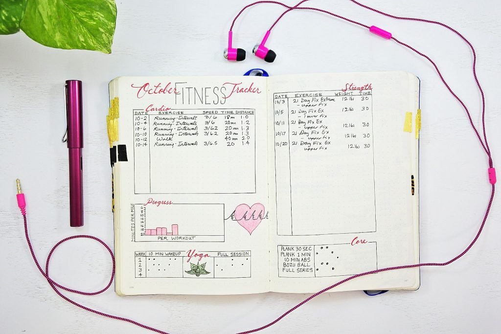 Workout Tracker Bullet Journal