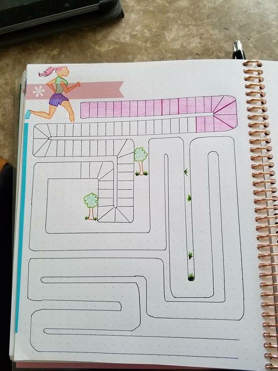 bullet-journal-workout-trackers 15 Bullet Journal ideas for fitness and workout trackers