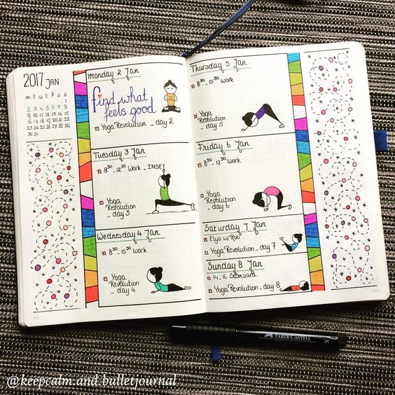 Bullet-journal-workout-tracker 15 Bullet Journal ideas for fitness and workout trackers