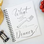 Whats for dinner calligraphy typography