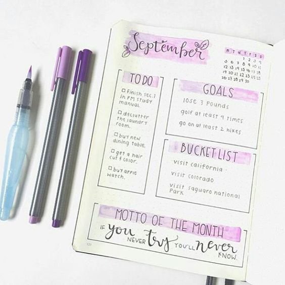 Amazing monthly spreads for your bullet journal!