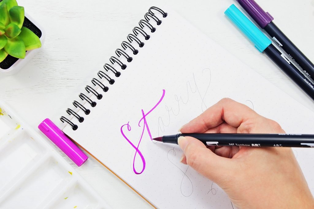 brush lettering tutorial