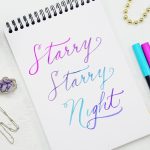 ombre brush lettering