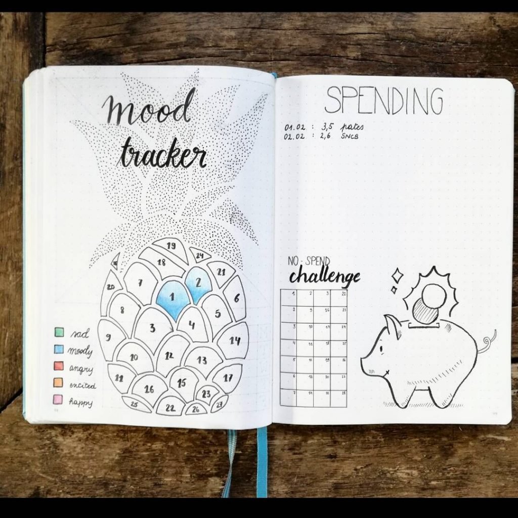 mood tracker bullet journal