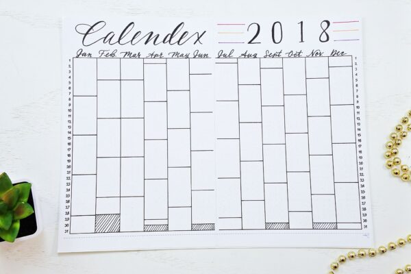 2018 calnedex, bullet journal