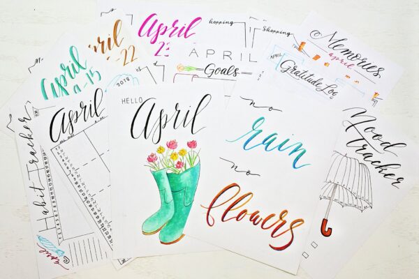 april bullet journal printables