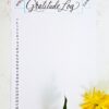 Printable gratitude log for a bullet journal or planner.