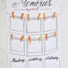 Printable memories page for your bullet journal