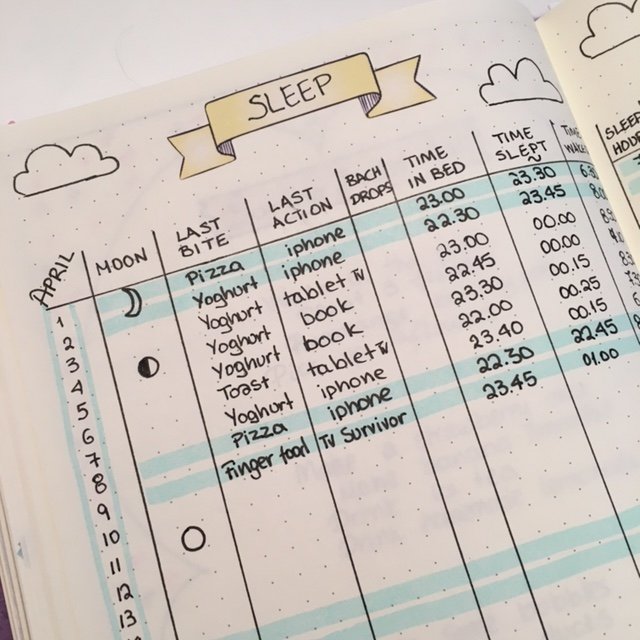 bullet journal tracker