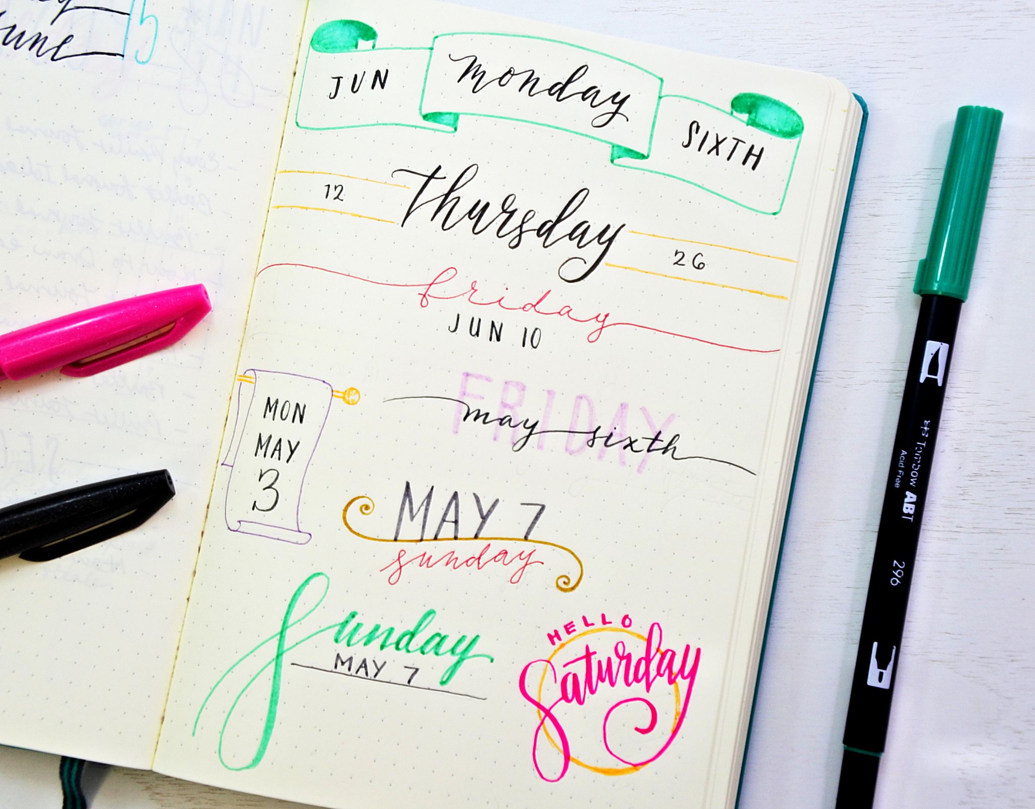 Bullet Journal Headers Printable