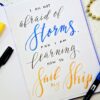 hand-lettered calligraphy quote for your bullet journal