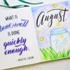 August 2021 Bullet Journal Printable Title Spread