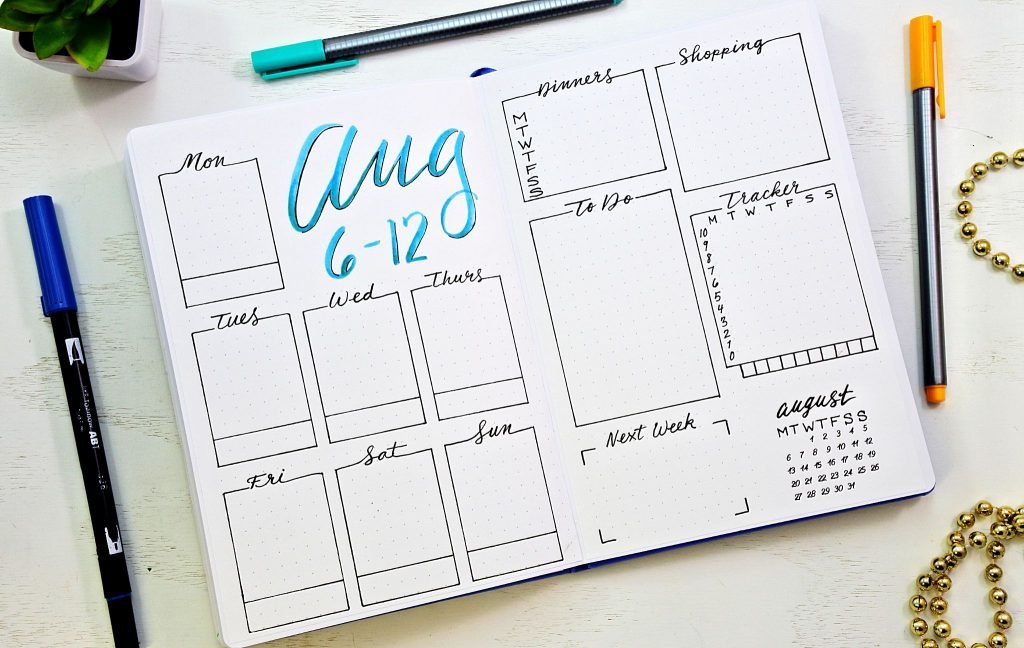 Free Bullet Journal Printables for August - Sheena of the Journal