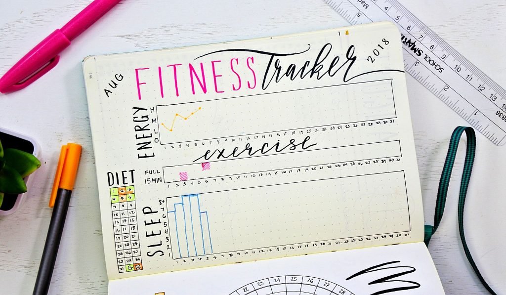 track your overall health and fitness with a bullet journal
