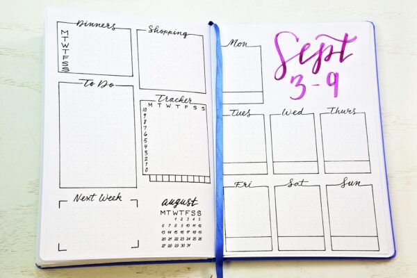 Printable weekly spreads for your bullet journal!