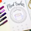 Coffee themed circular mood tracker for your bullet journal! Instant Download!