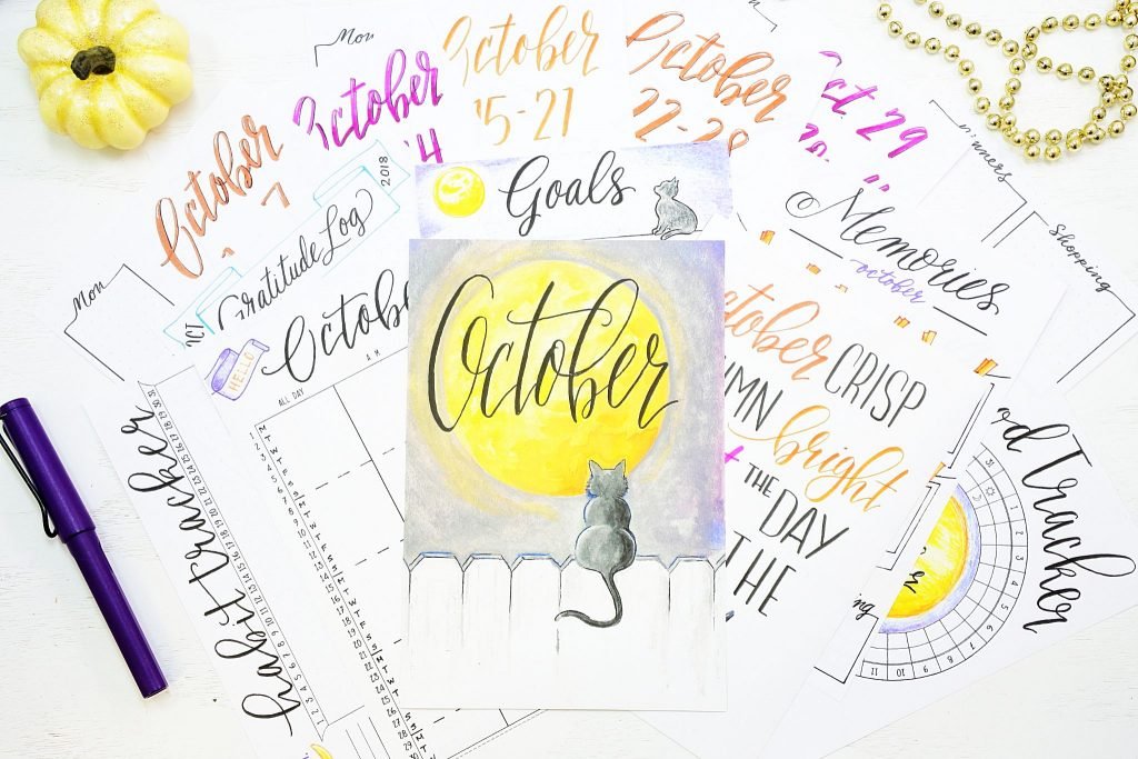 18 bullet journal printables for october!