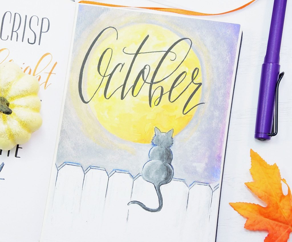 Printable October cover page for your bullet journal! check out my entire October bullet journal setup!