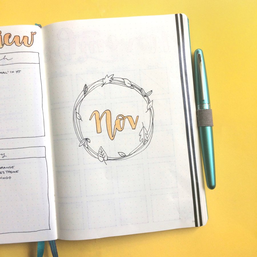 November cover pages for your bullet journal!
