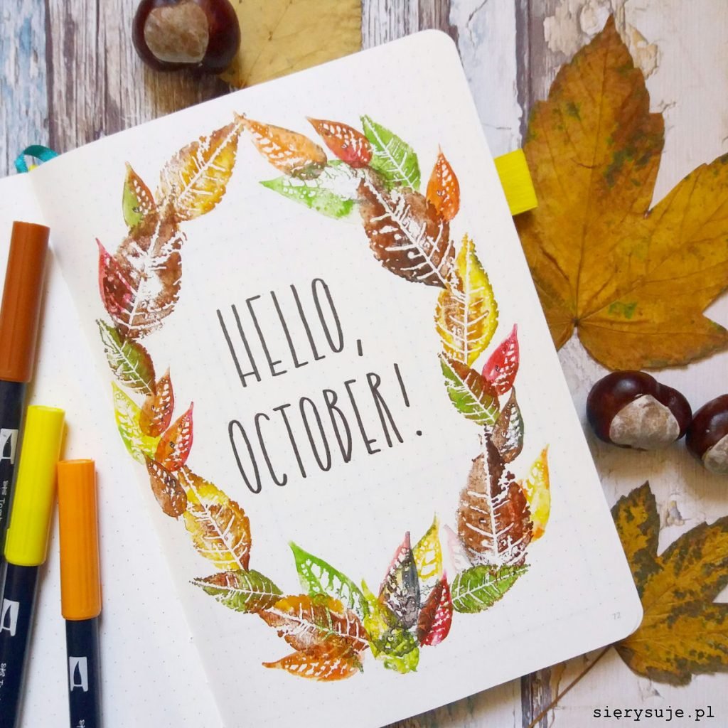 October cover page! tons of fall cover pages for your bullet journal!