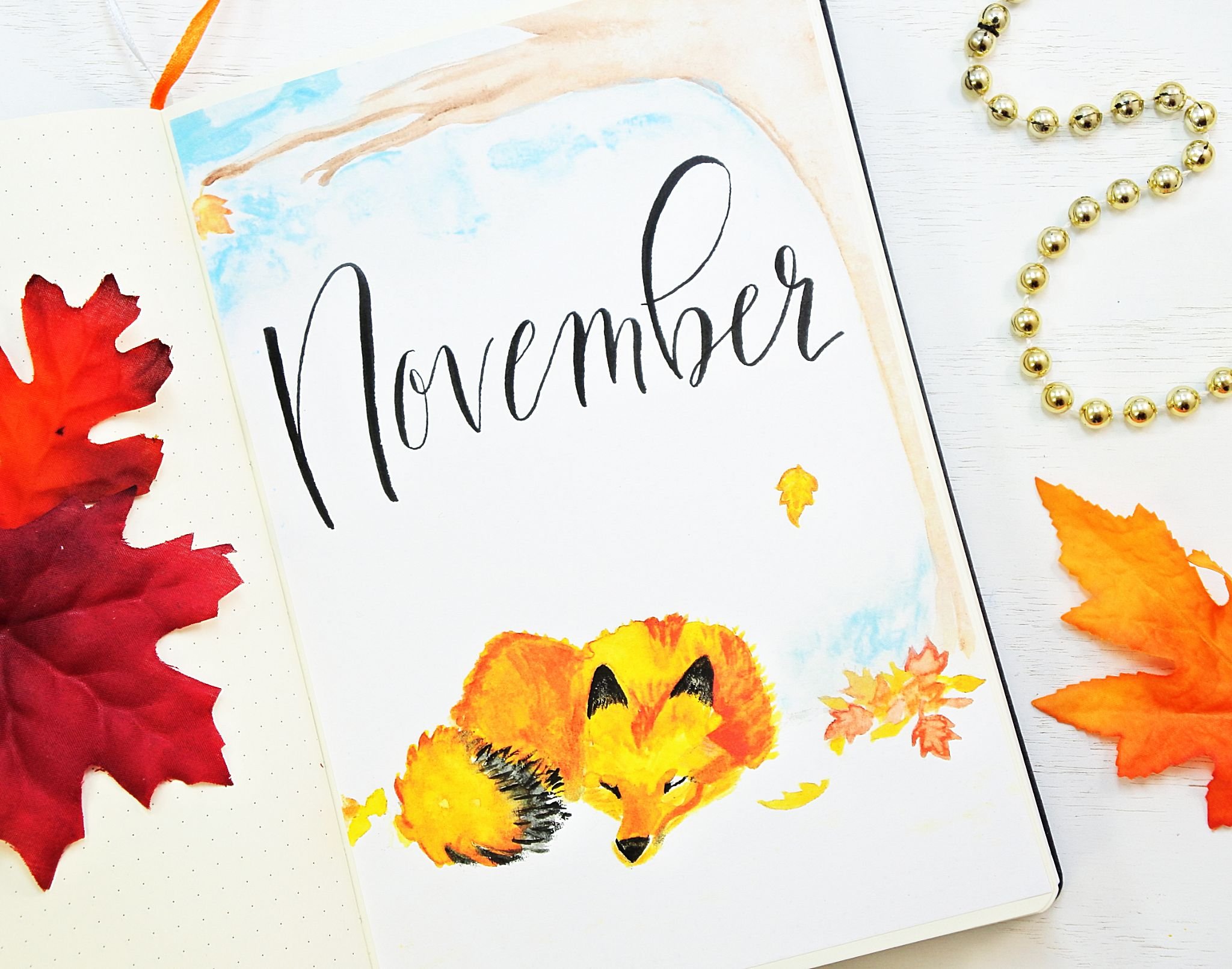 November Bullet Journal Ideas Using Printable Planner Stickers