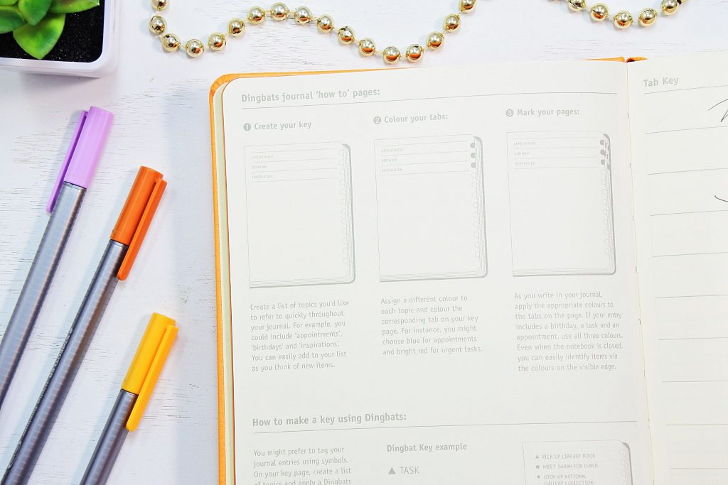 The new dingbats dot grid notebook has an innovative tab feature built into every page!