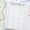 printable bullet journal calendar for december