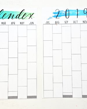 Bullet journal starter kit printable Calendex