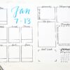 printable bullet journal setup January weekly spreads