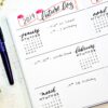 Bullet journal starter kit planner printables. Printable future log.