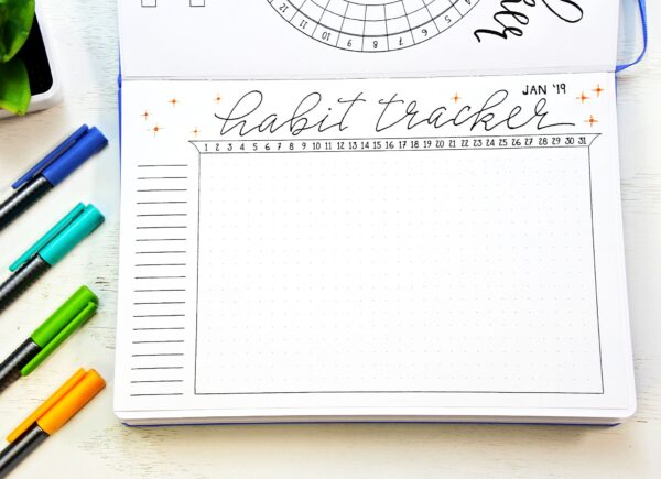 Bullet Journal Setup printable habit tracker