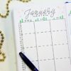 January bullet journal setup printable calendar