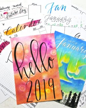2019 bullet journal starter kit with 30 printables! The ultimate printable bullet journal setup!