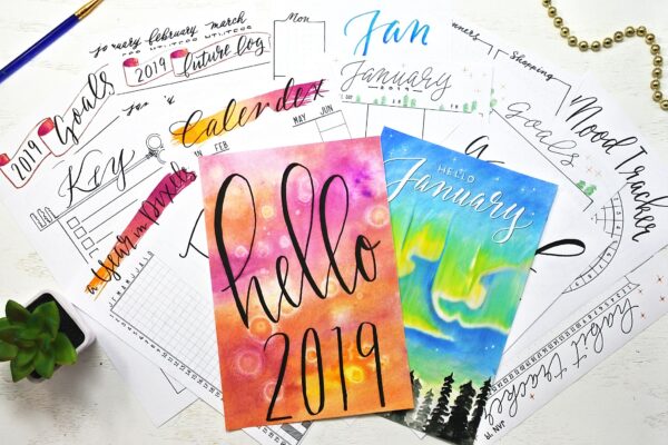 2019 bullet journal starter kit with 30 printables! The ultimate printable bullet journal setup!