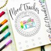 Printable mood tracker for a bullet journal.