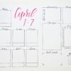 Printable weekly spread for April 2019.