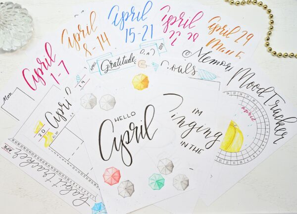 Printable April Bullet Journal Setup