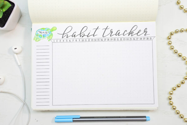 Printable habit tracker for may bullet journal