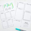 Printable weekly spread for may