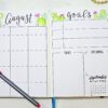 August bullet journal setup calendar