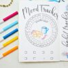 Bullet journal setup circular mood tracker.